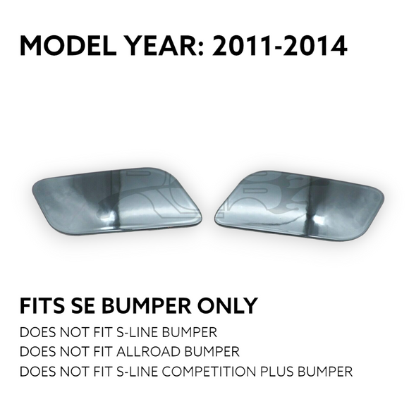 Audi Q3 8U Headlight Washer Cover Pair Left Right For 2011-2014