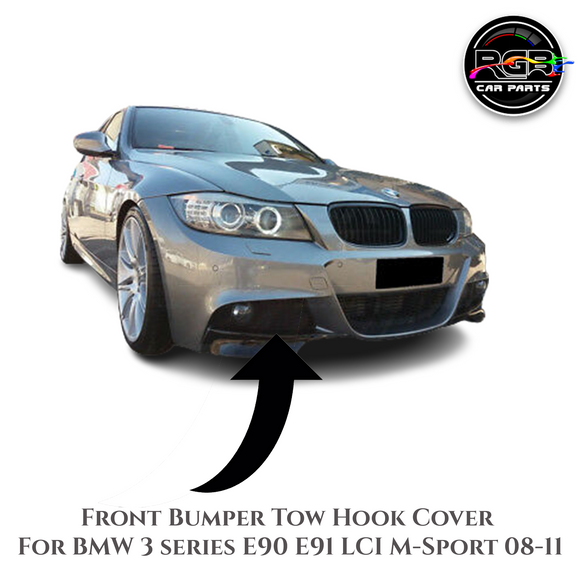 BMW 3 Series E90 E91 LCI M-Sport Front Bumper Tow Hook Cover For 2008-2011